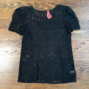 Eight Sixty sz M Black Lace Top
